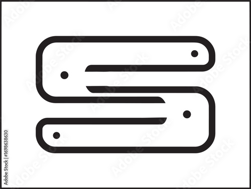 Heavy Duty Sheet Metal Brake Icon in Professional Clean Minimal Vector Illustration