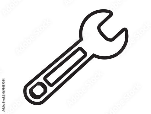 Professional Socket Wrench Icon in Minimal Clean Vector Artwork