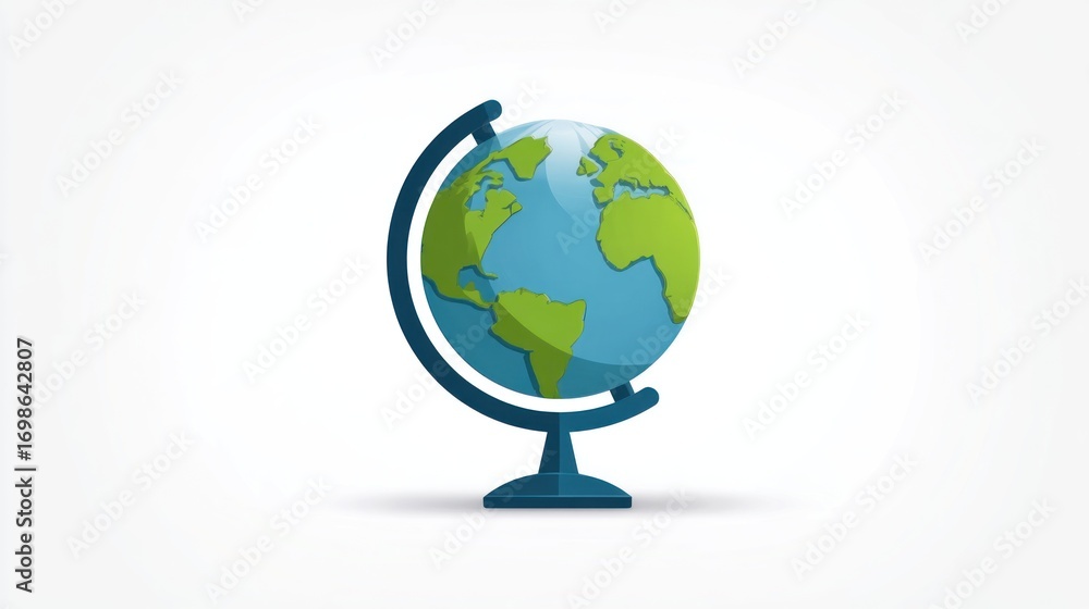 Fototapeta premium Colorful stylized globe illustration
