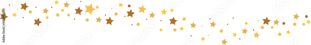 Obraz premium confetti,golden,celebration flat vector illustration of falling gold confetti stars and particles streamer design element background