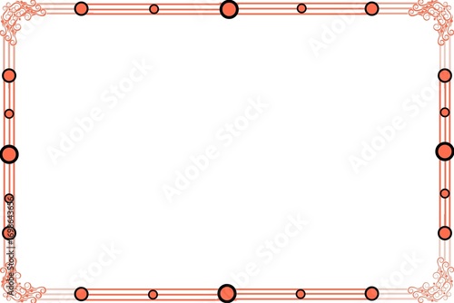 Simple Frame, Unique Photo Frame, Border Frame with White Background, Red and Black Color Frame, Amaizing Style Frame