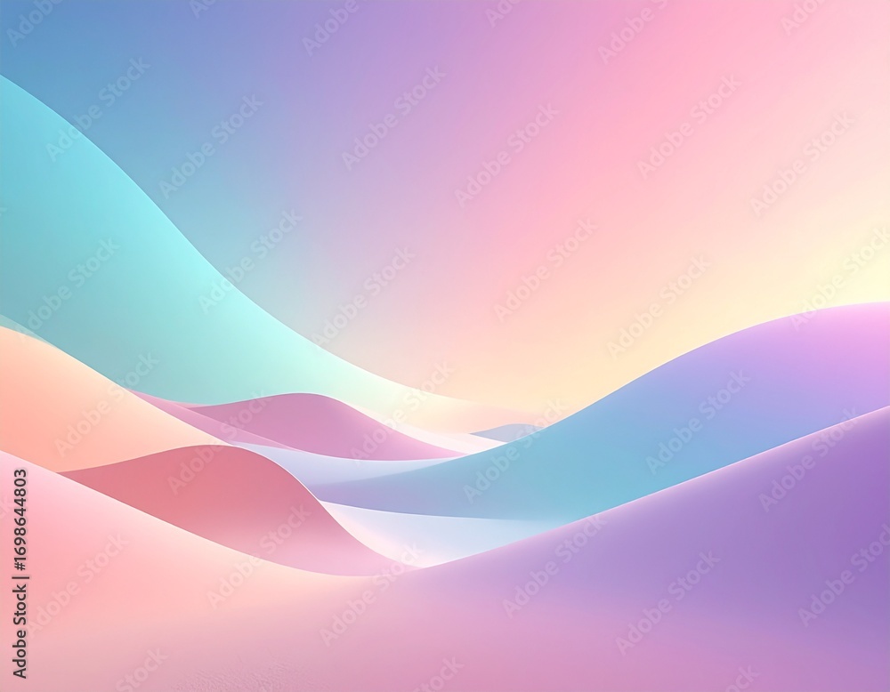 Naklejka premium Hyperrealistic smooth gradient background blending soft pastel colors