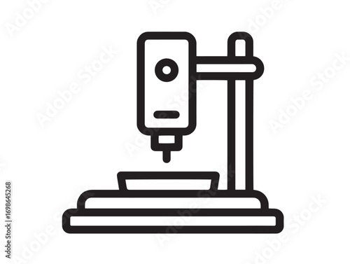 Professional Surface Roughness Tester Icon in Minimal Clean Vector Illustration