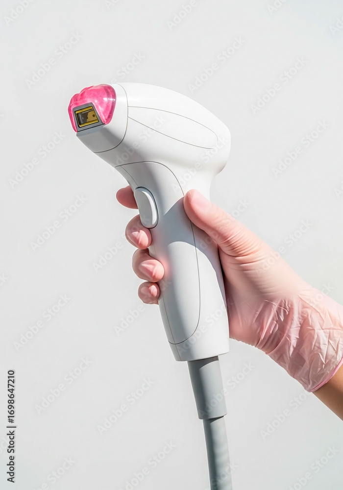 Fototapeta premium Hand holding laser hair removal device