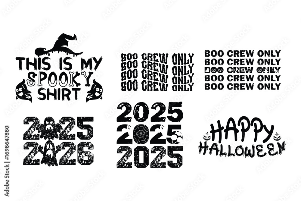 Obraz premium Funny and Cute Halloween T-Shirt SVG Bundle