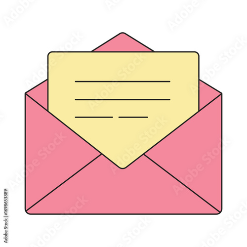 Colorful Mail Icon for Communication and Messaging Concepts