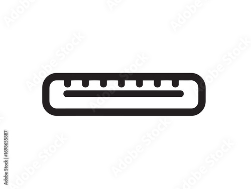 Functional Thread Gauge Icon in Sleek Minimal Vector Line Artwork Design