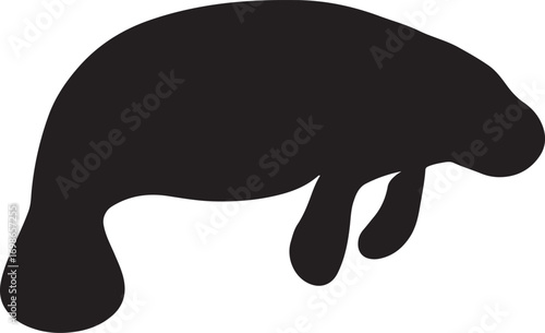 Majestic manatee marine mammal ocean dweller illustration