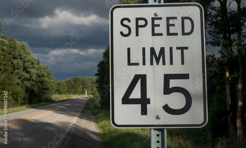 Speed Limit 45 mph Traffic Sign