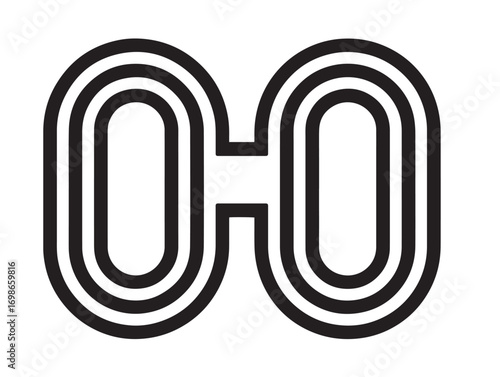 Precision Tube Bender Icon in Sleek Minimal Vector Line Art Illustration