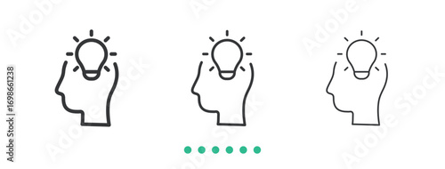 Idea icon. Thin line icon vector