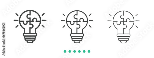 Solution icon. Thin line icon vector