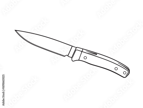 Sleek Utility Knife Icon Design in Clear Minimal Vector Style