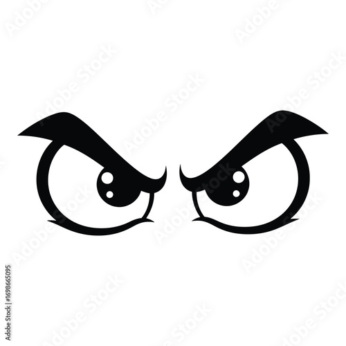 Vector art of angry cartoon eyes