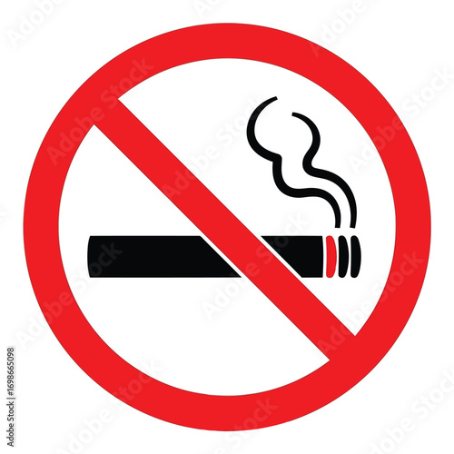 Vector art of no smoking sign