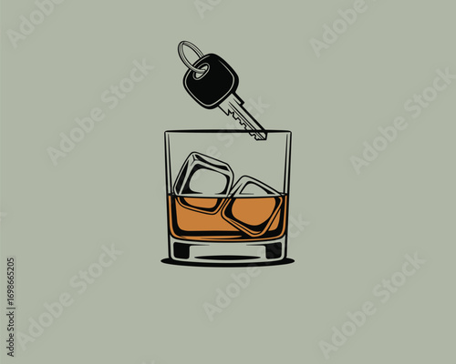 Don't Drink and Drive A Stark Warning Illustration