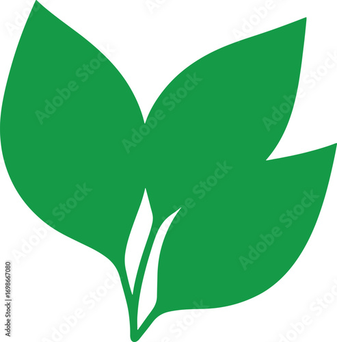 Green Leaves Icon Symbol Nature Plant Growth Organic Eco Friendly leaf