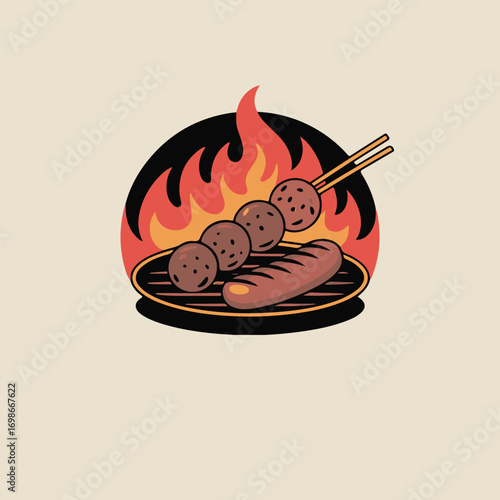 grilled meat on a grill