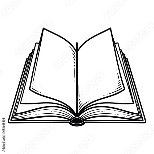 Vector art of open book illustration