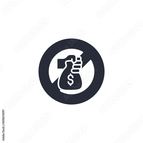 anti corruption icon. anti corruption Symbol sign for mobile concept and web design. Vector icon, Logo illustration, Vector graphics