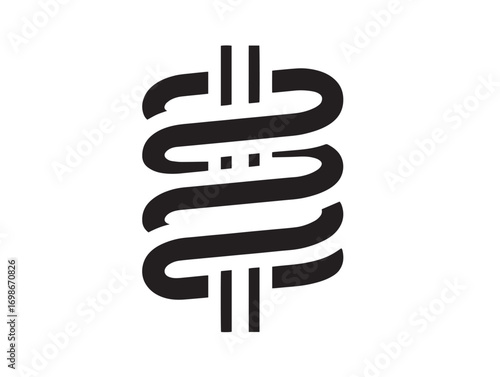 Durable Wire Gauge Measuring Tool Icon in Clean Modern Minimal Vector Artwork
