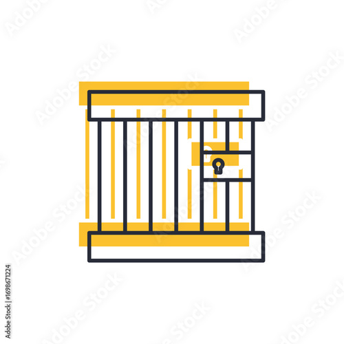 prison icon. prison Symbol sign for mobile concept and web design. Vector icon, Logo illustration, Vector graphics