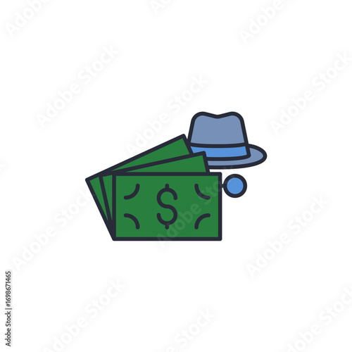 fraud icon. fraud Symbol sign for mobile concept and web design. Vector icon, Logo illustration, Vector graphics