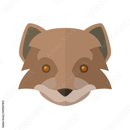 Weasel Head Mascot Illustration