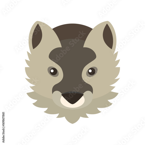 Geometric Badger Head Logo