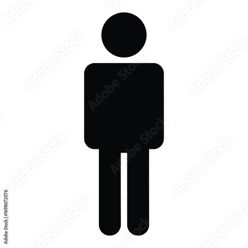 Vector art of simple black silhouette of a person