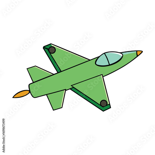 Toy Military Jet Vector Illustration