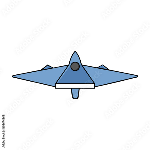 Toy Stealth Plane Vector Art
