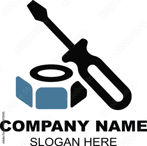Professional Construction Tools and Company Logo Design