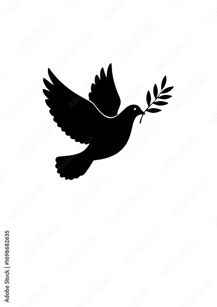 Obraz premium Dove with Olive Branch
