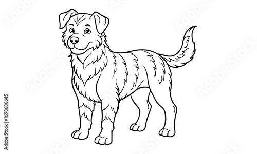 Bear dog Kids t shirt design silhouette and vector line art, Detailed High-Quality Line Art, Suitable for Adult Coloring Books, Stress Relief, Relaxation, and Printable Art Therapy Projects.