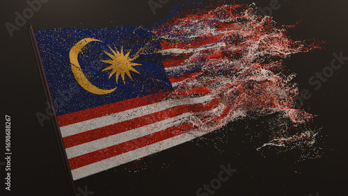 Canvas Print Particle flag of Malaysia