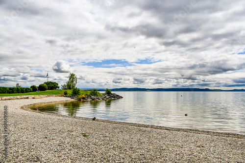 Petit Cortaillod, Cortaillod, Bevaix, Neuenburgersee, Seeufer, Schilf, Naturschutz, Strand, Kieselstrand, Vögel, Weinberge, Frühling, Neuenburg, Schweiz