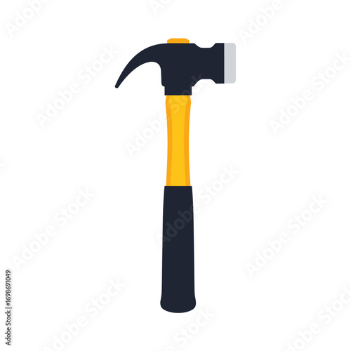 A versatile claw hammer with a durable yellow and black handle for various construction and diy projects