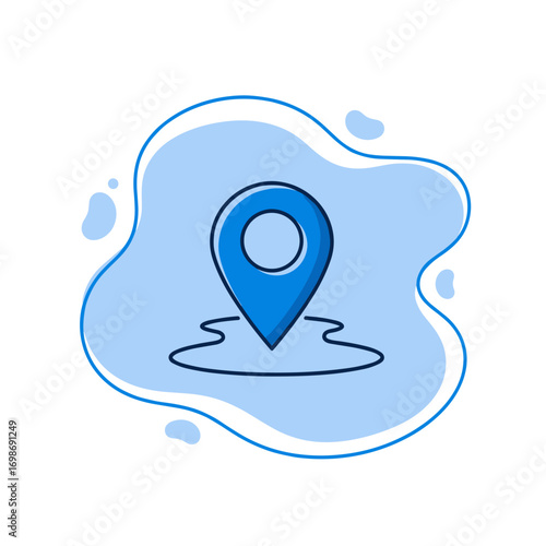 Discover your perfect location with this helpful navigation pin icon illustration for business and travel
