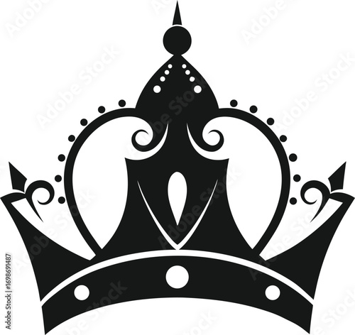 Elegant black crown for royalty design