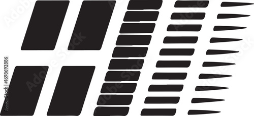 Black Geometric Shapes Abstract Design background