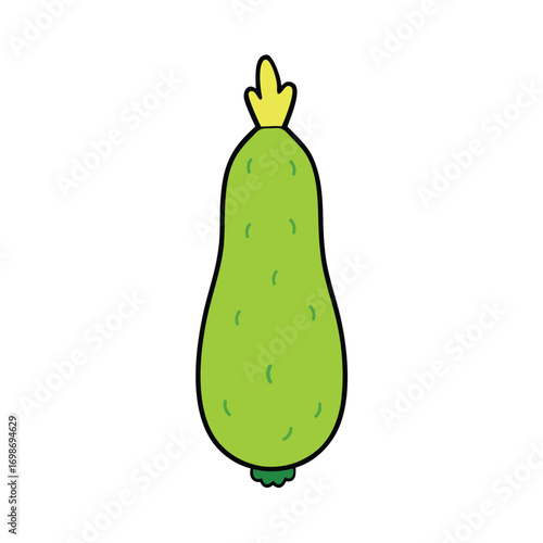 Teasle Gourd Vegetable Vector