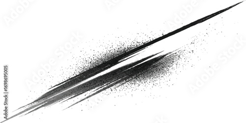 Abstract Black and White Minimalist Graphic Design With Diagonal Lines And Shapes