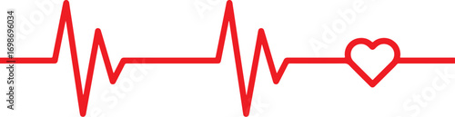 heartbeat, pulse, heart rate, cardiogram, ecg, medical, health, life, rhythm, line, red, symbol, graphic, design, illustration, science, technology, cardiology, vital signs, waveform, love, emotion, a