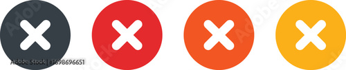cross, close, cancel, error, incorrect, wrong, delete, remove, no, forbidden, stop, icon, symbol, circle, dark gray, red, orange, yellow, white background, alert, warning, negative, rejection