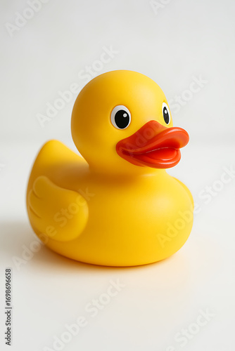 Adorable Yellow Rubber Ducky Toy for Bath Time Fun high quality realistic image.