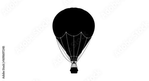 hot air balloon isolated on white