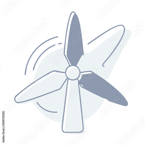 vector illustration of wind turbine