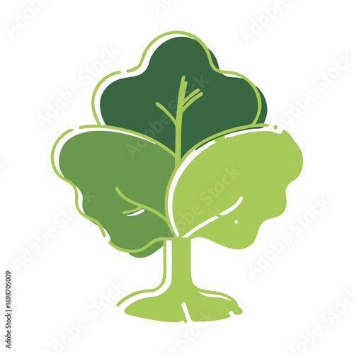 green tree with green leaves