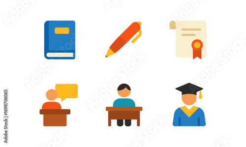 Adult education essentials: icons for learning and teaching resources
